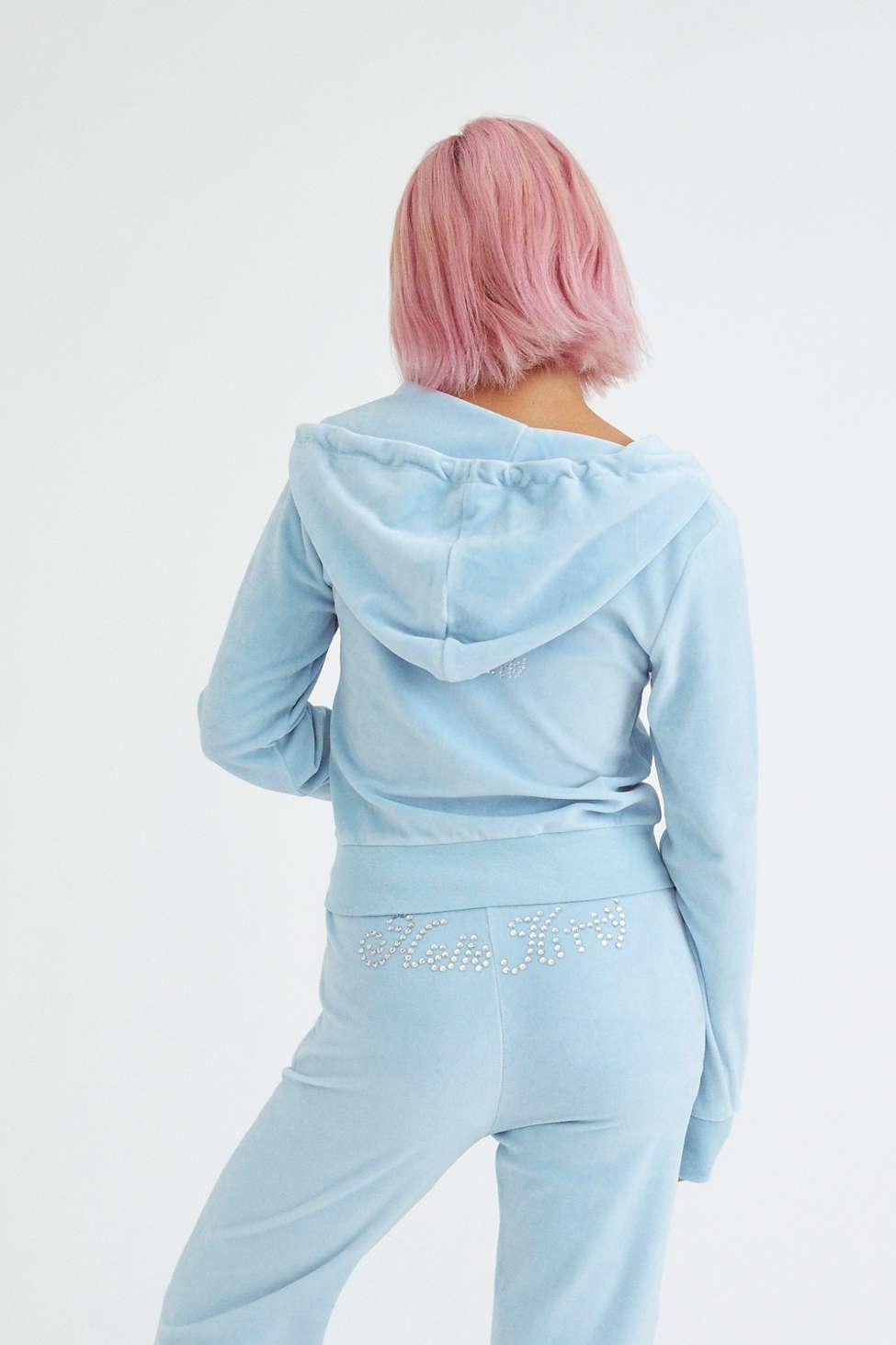 Blue Cybernetic Zip-up Hoodie and Joggers Set Tracksuit 