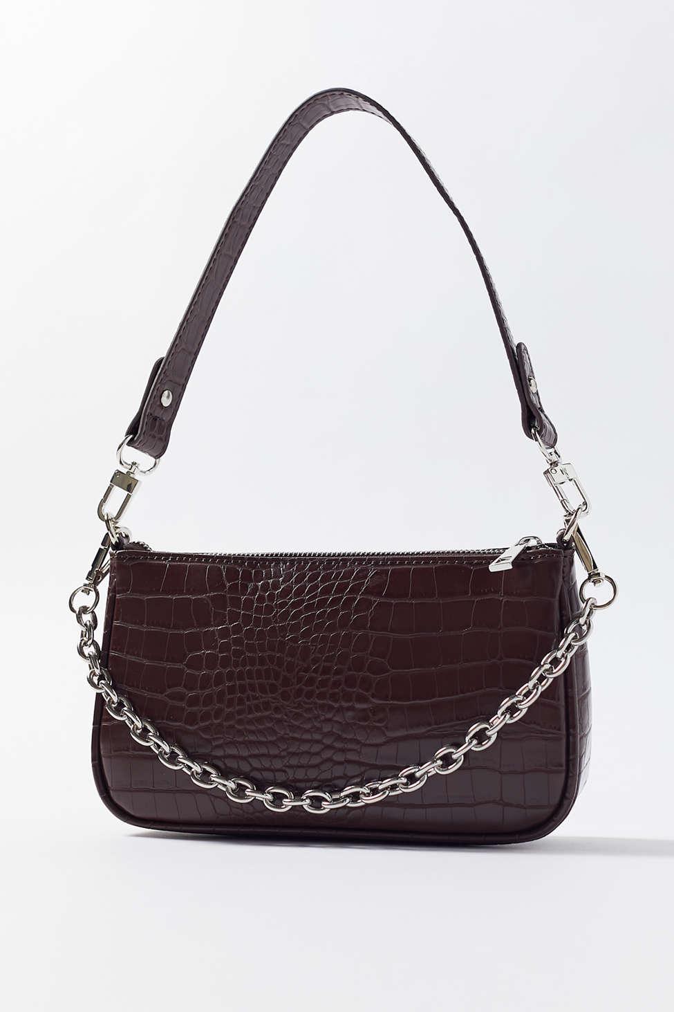 Urban Outfitters Rosie Chain Baguette Bag in Brown | Lyst