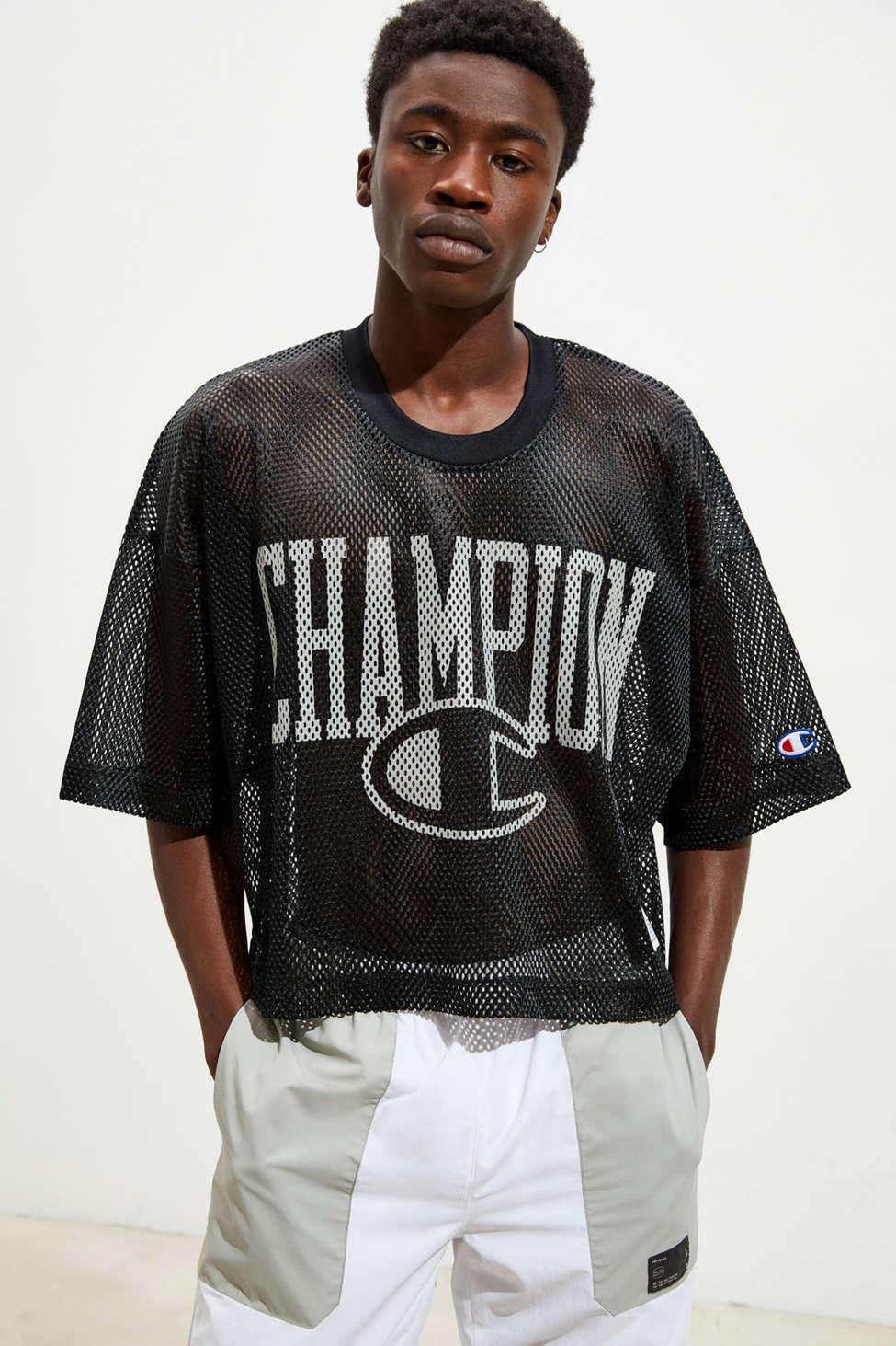 Champion Champion Mesh Football Jersey in Black for Men | Lyst