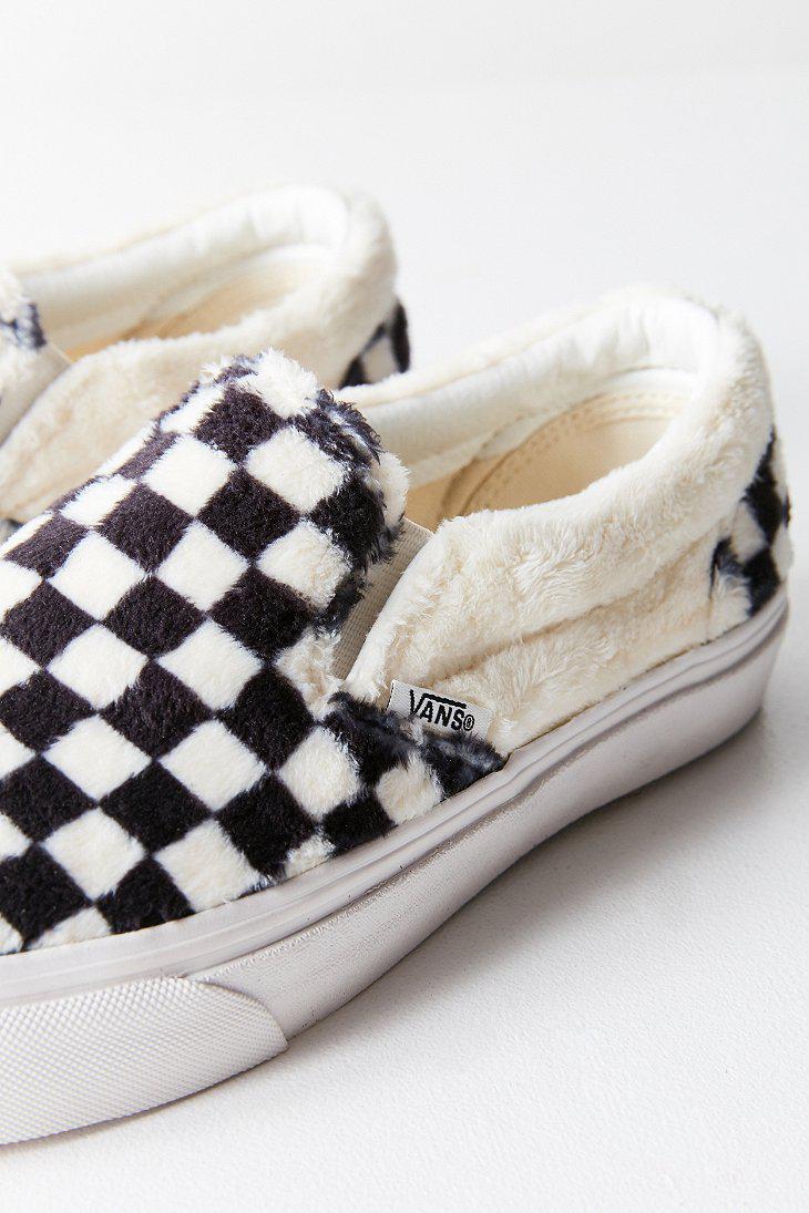 Vans Rubber Vans Faux Sherpa Classic Slip-on Sneaker in Black + White  (Black) | Lyst