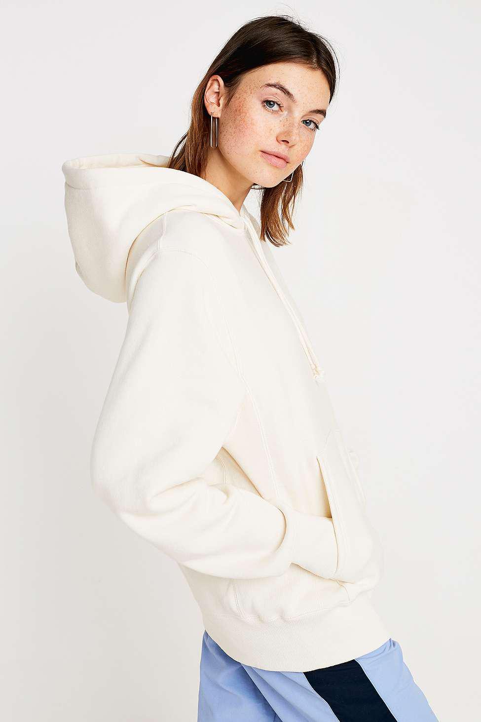 champion & uo satin script hoodie sweatshirt