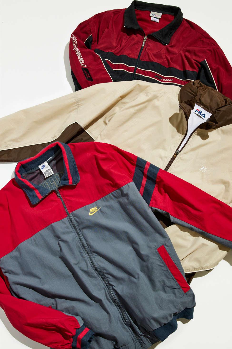 Urban Renewal Vintage Branded Windbreaker Jacket in Red for Men | Lyst