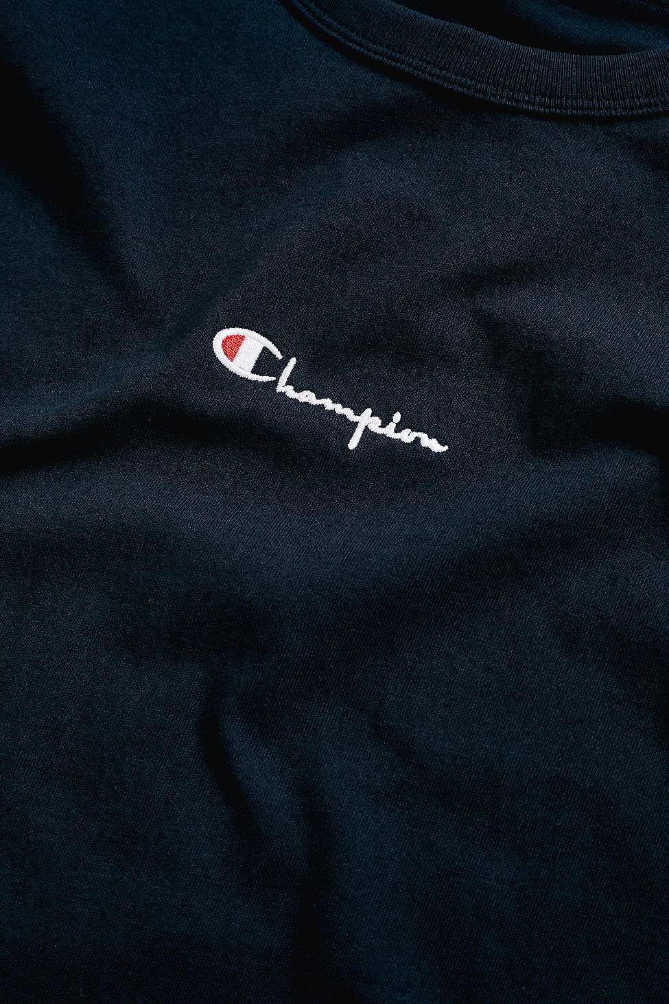 champion uo exclusive small script blueberry hoodie
