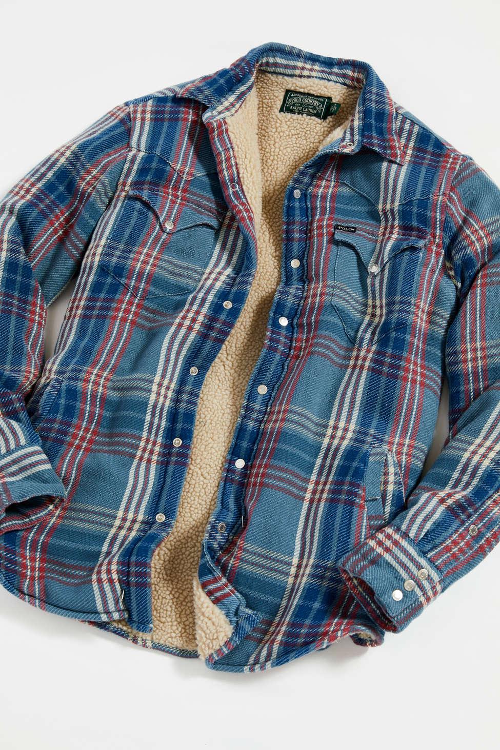 sherpa lined button up