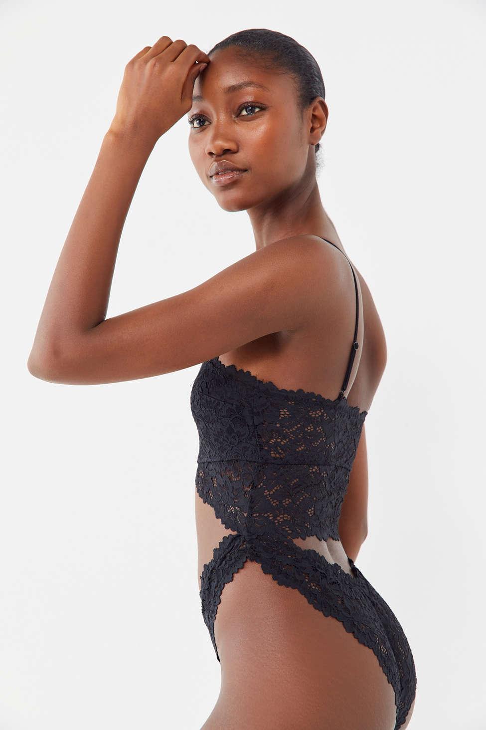 Out From Under Magnolia Lace Cutout Bodysuit in Black | Lyst