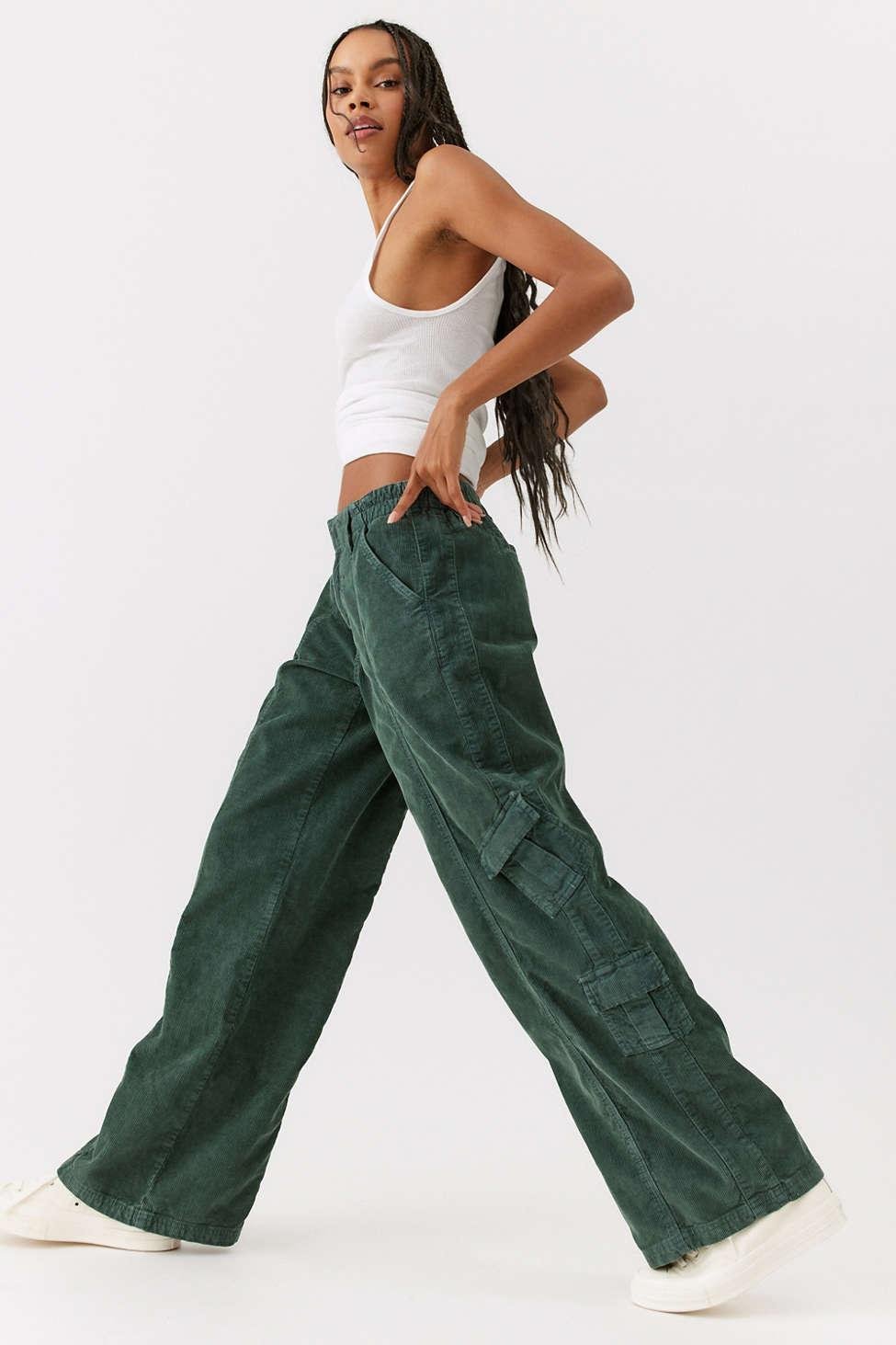 BDG High Rise Mom Corduroy Pants Green Size 28 - $31 - From