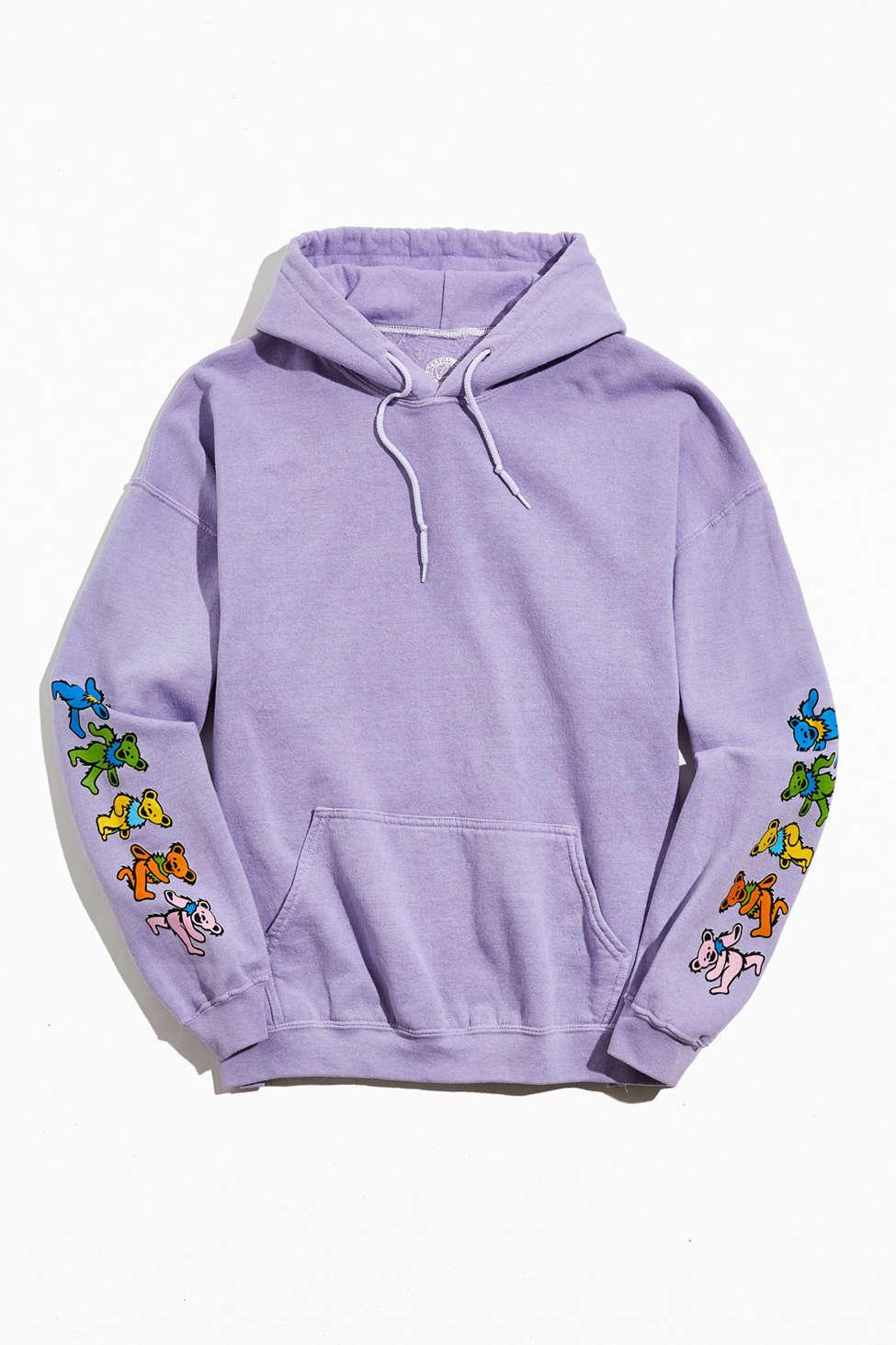 Urban Outfitters Grateful Dead Dancing Bear Hoodie Sweatshirt in Purple for  Men | Lyst