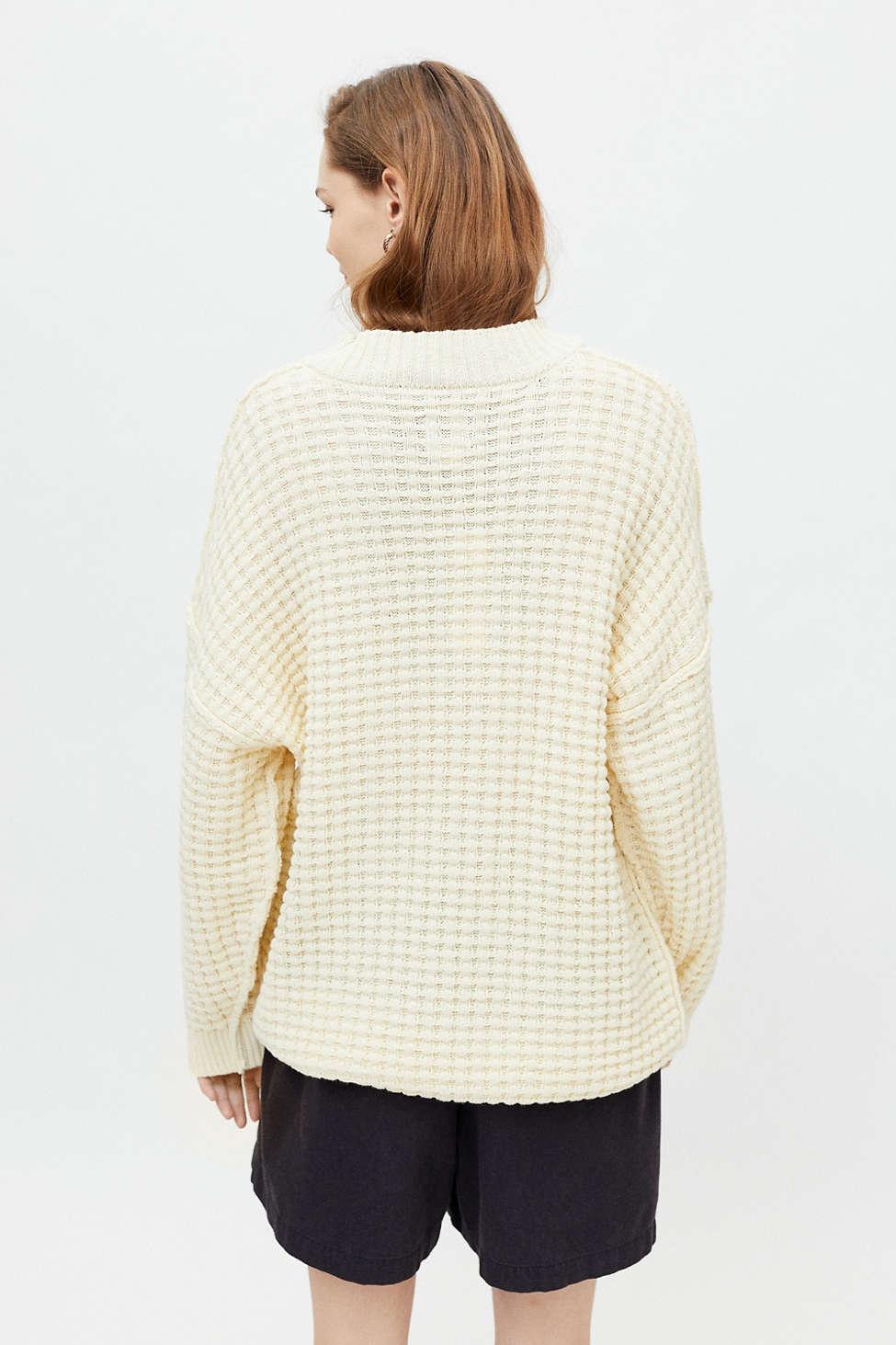 oversized waffle knit sweater