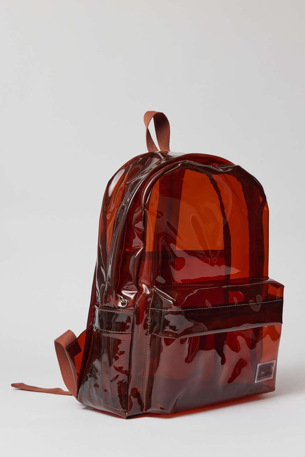 Urban Outfitters Uo Clear Backpack In Brown,at in Red