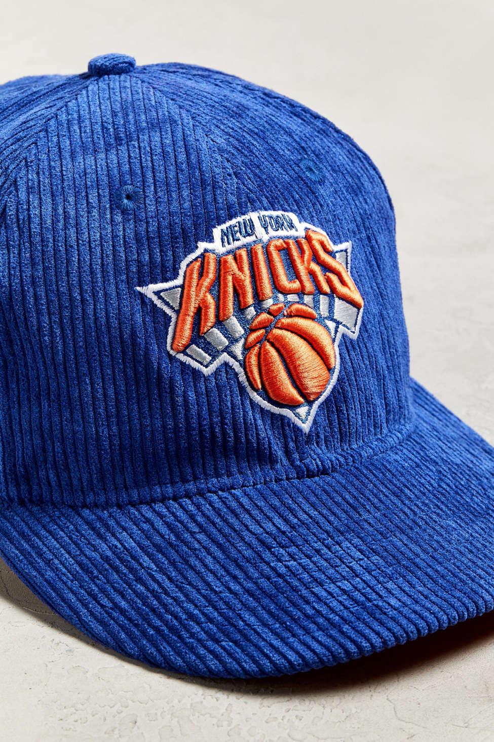 New York Knicks Vintage 90s Dad Strapback Hat Nba Basketball Blue Oran