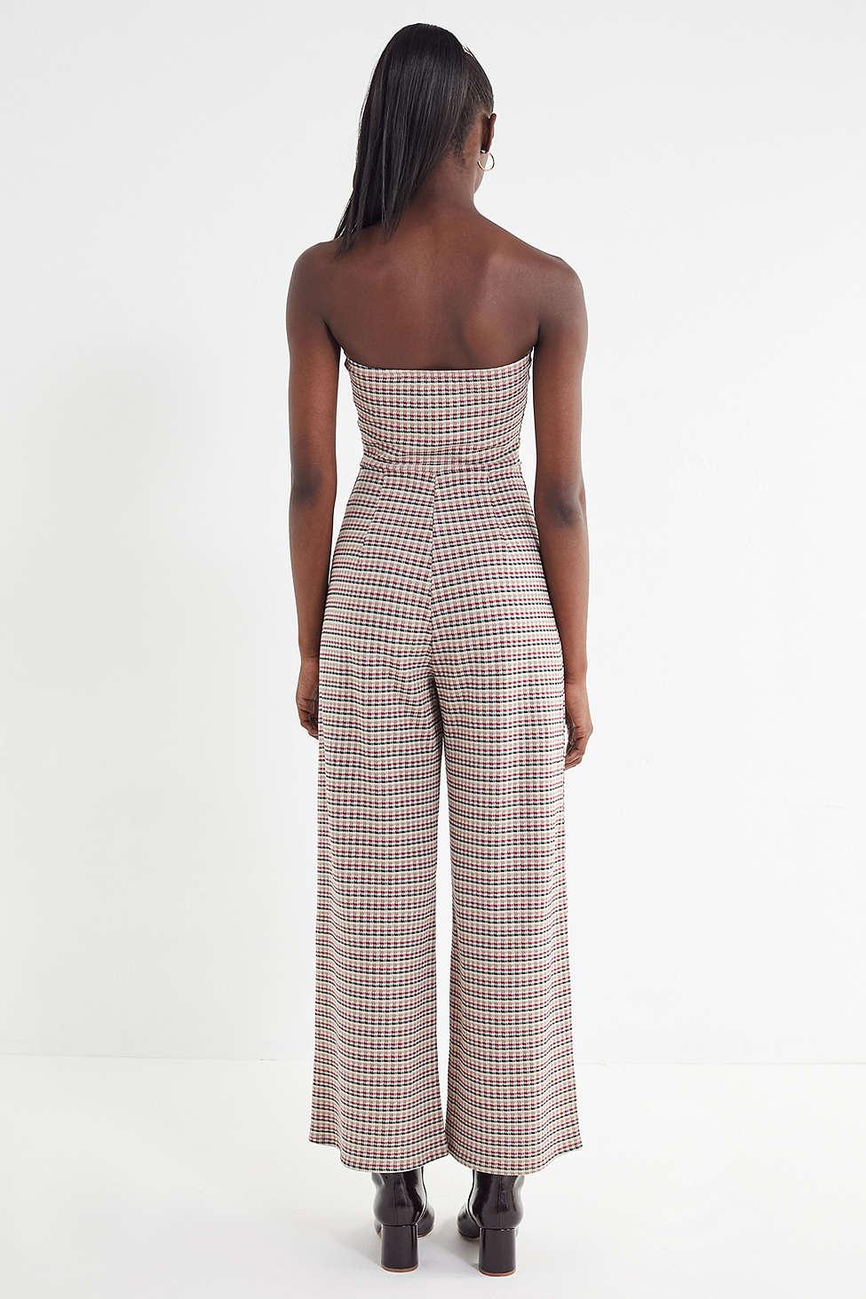 urban outfitters plaid jumpsuit