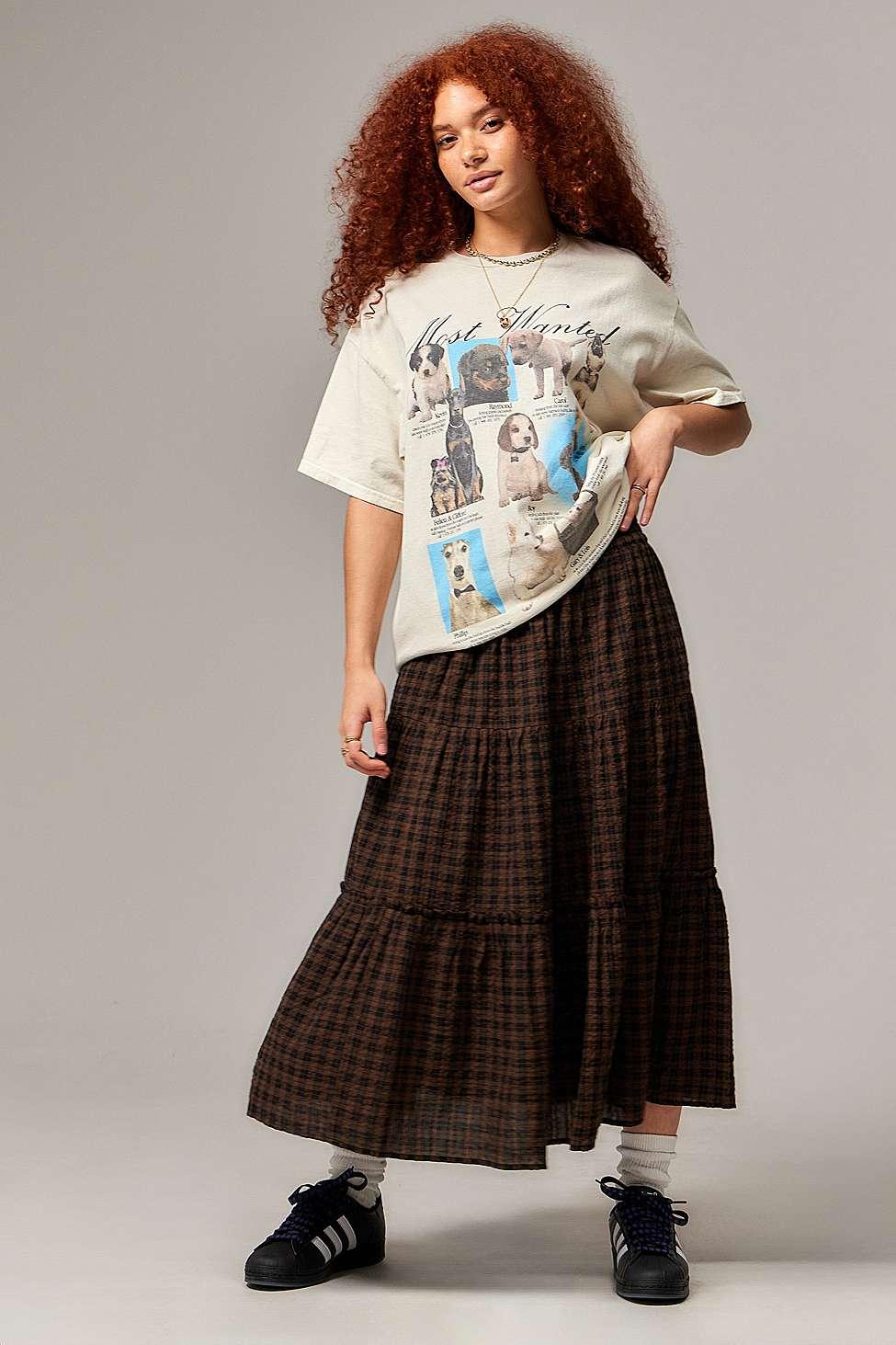 Mesh Midi Skirt Urban Outfitters Tartan Skirt Urban Outfitters Uo