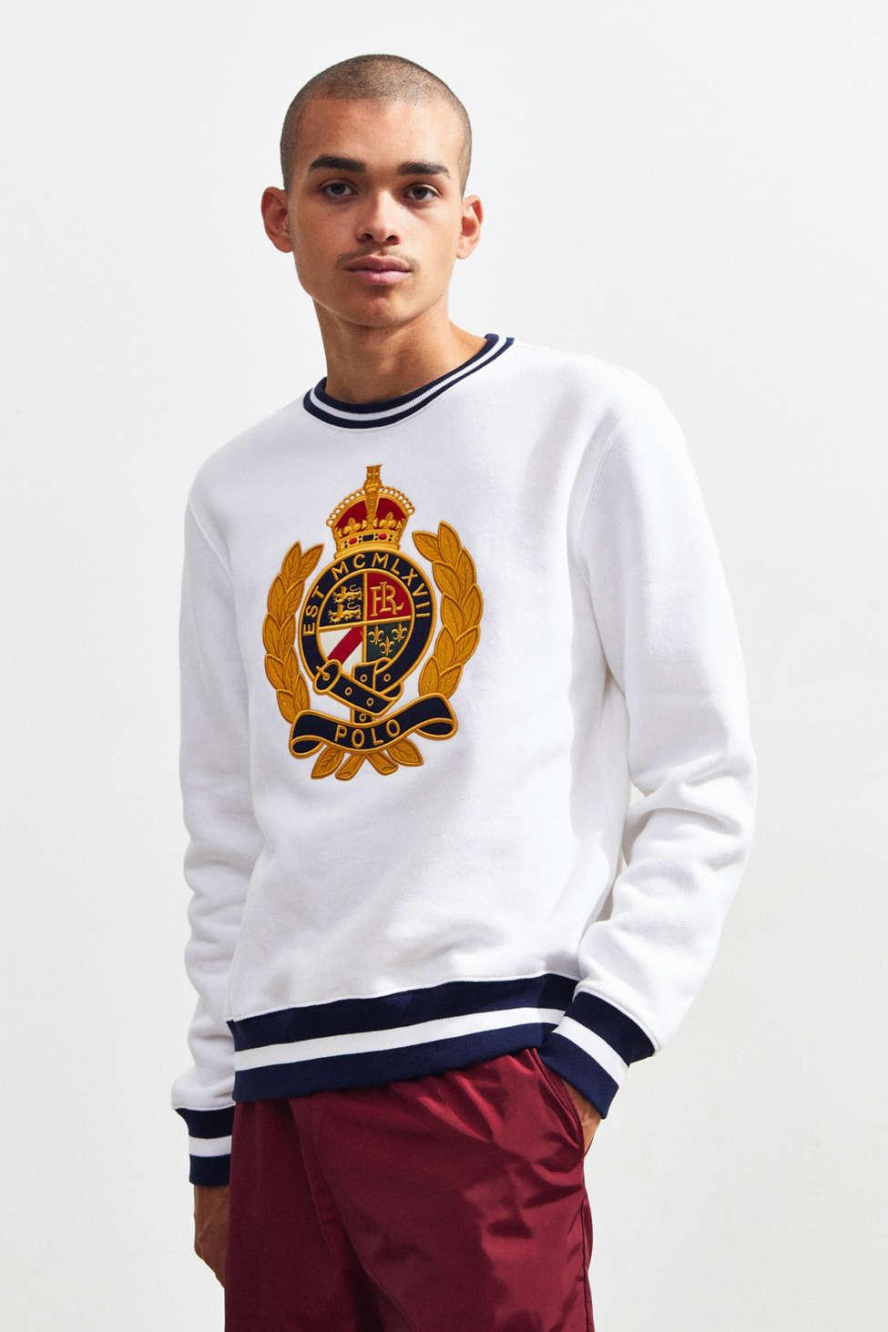 polo ralph lauren crest crew neck sweatshirt