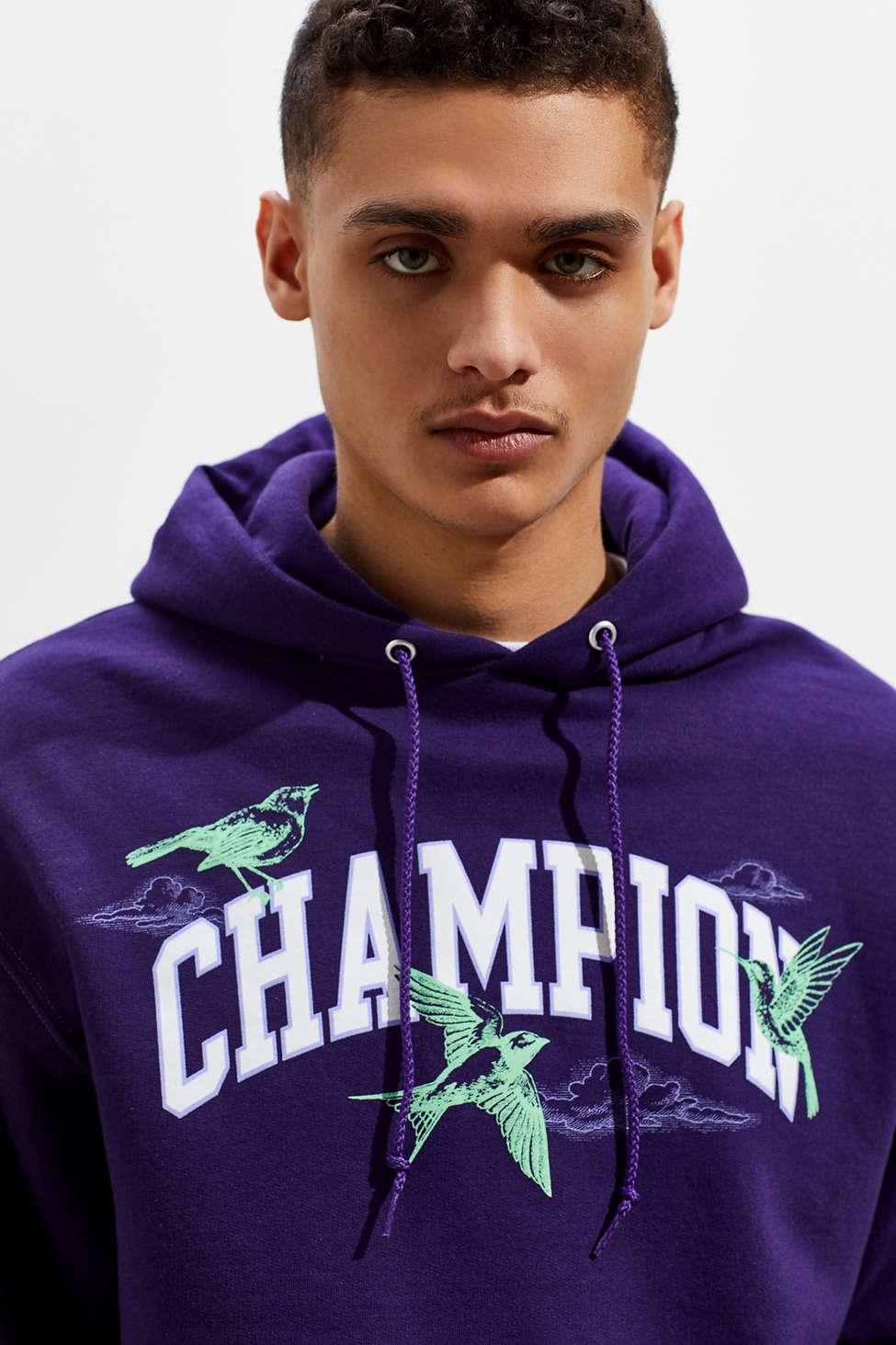 Champion Champion Uo Exclusive Colorblock Hoodie Sweatshirt in Purple for  Men