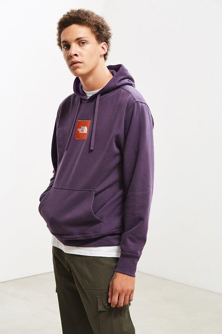The North Face The North Face Embroidered Box Logo Hoodie Sweatshirt in  Purple for Men | Lyst