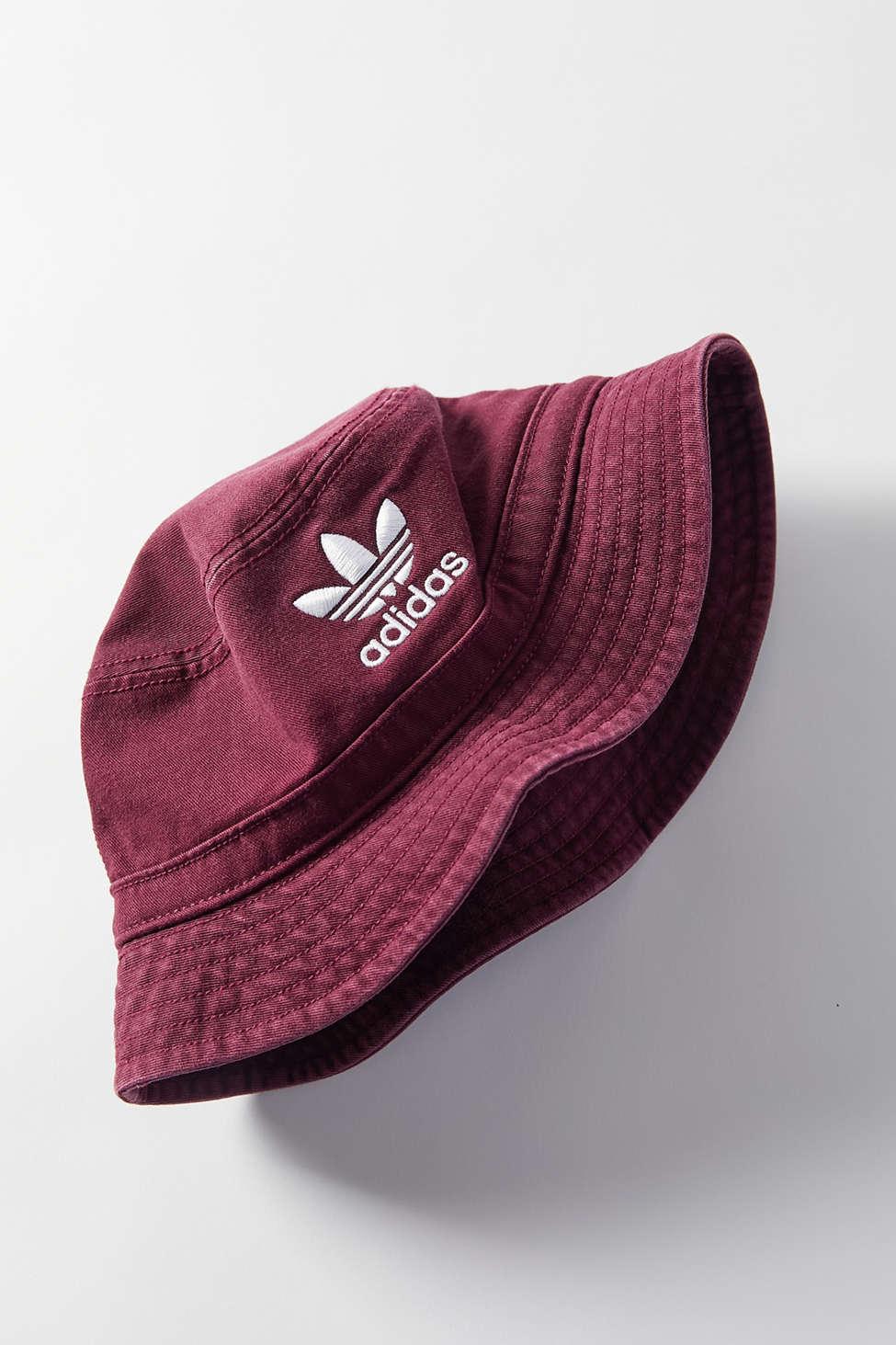 adidas Originals Soft Denim Bucket Hat in Maroon (Purple) | Lyst