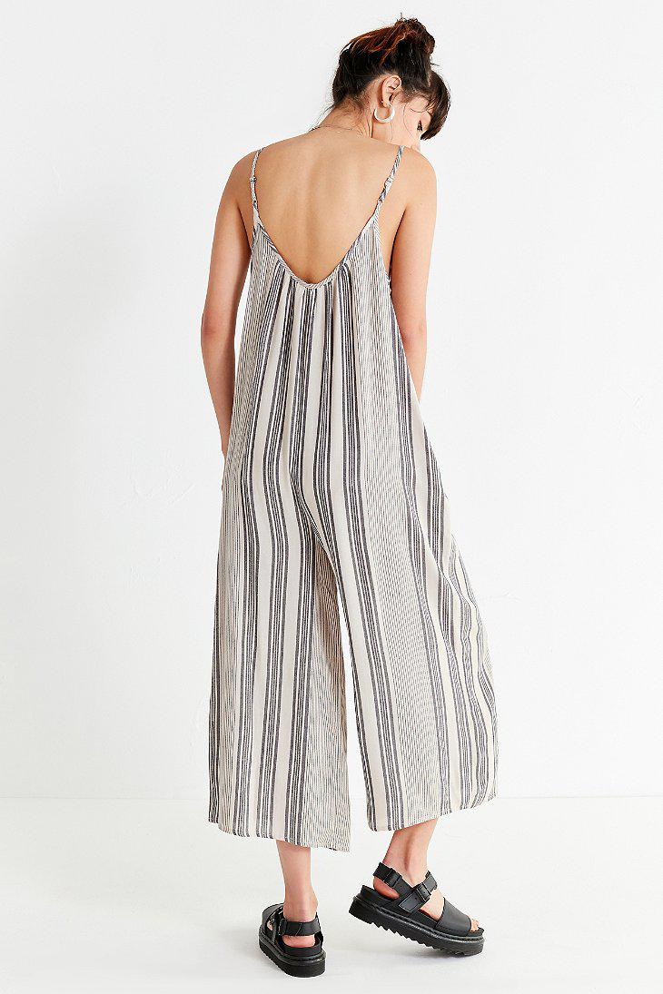 urban outfitters striped jumpsuit