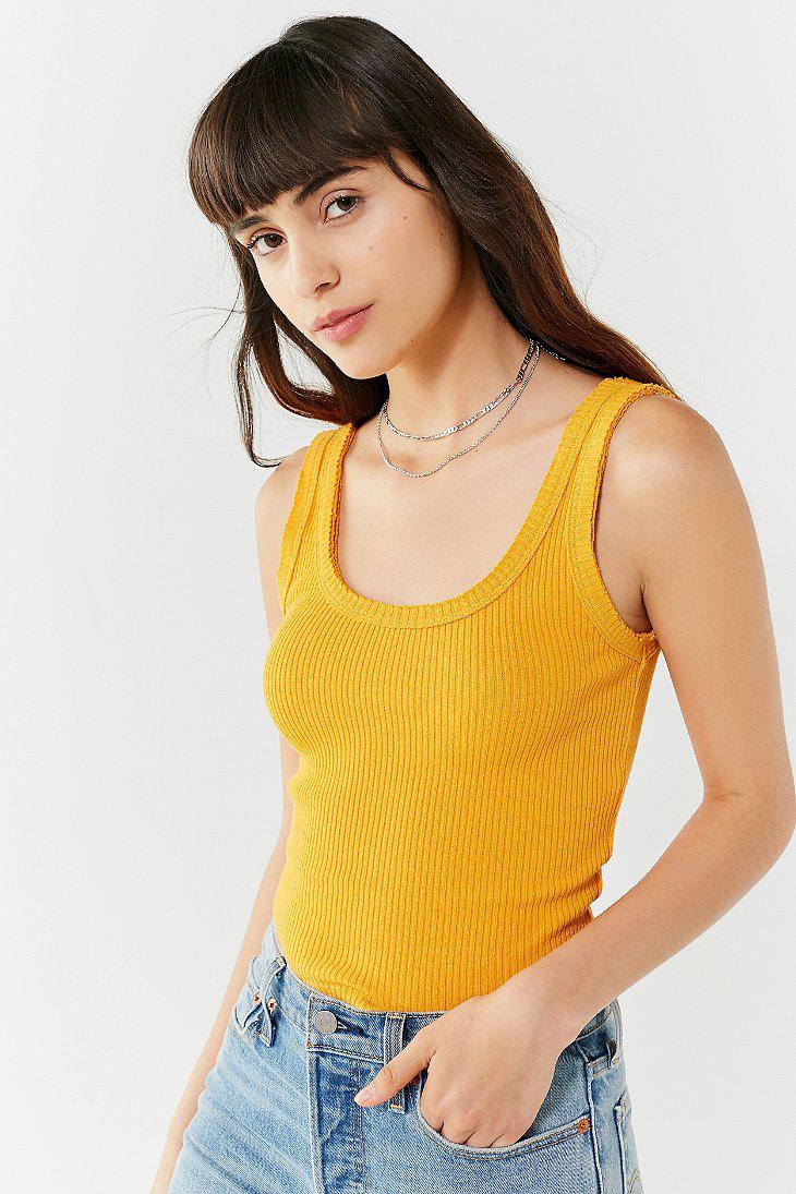 Ribbed Knit Cropped Tank