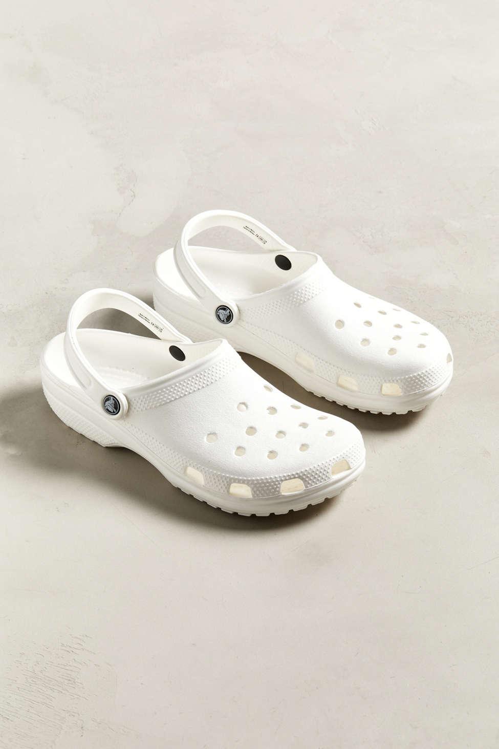 mens white crocs