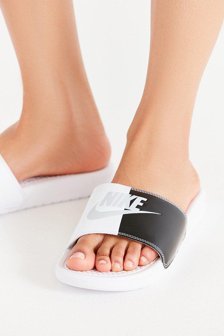 Nike Nike Benassi Jdi Colorblock Slide in White | Lyst
