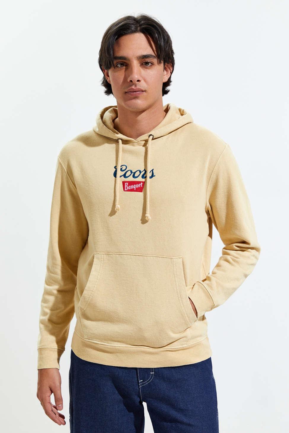 Urban Outfitters Coors Embroidered Hoodie Sweatshirt in Natural for Men |  Lyst