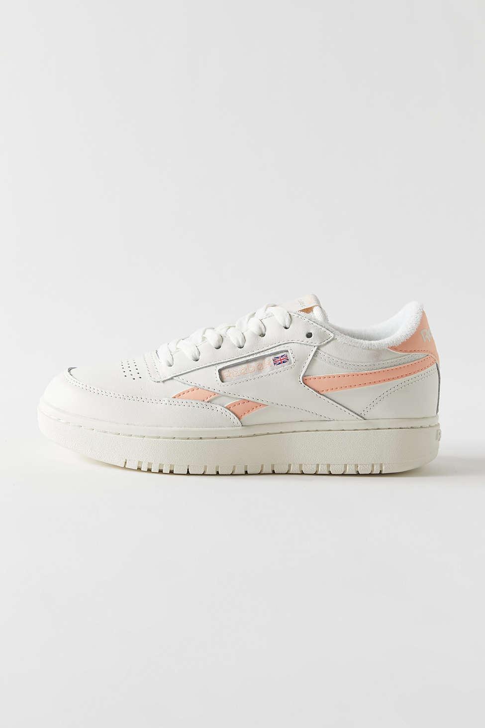 reebok club c double sneaker light orange