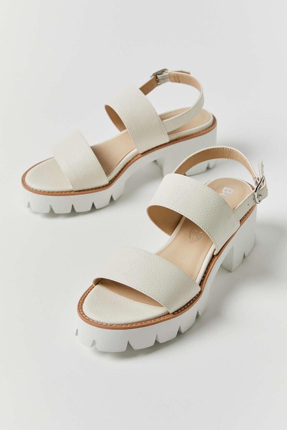 BC Footwear Left Unsaid Lug Sandal in Ivory (White) - Lyst