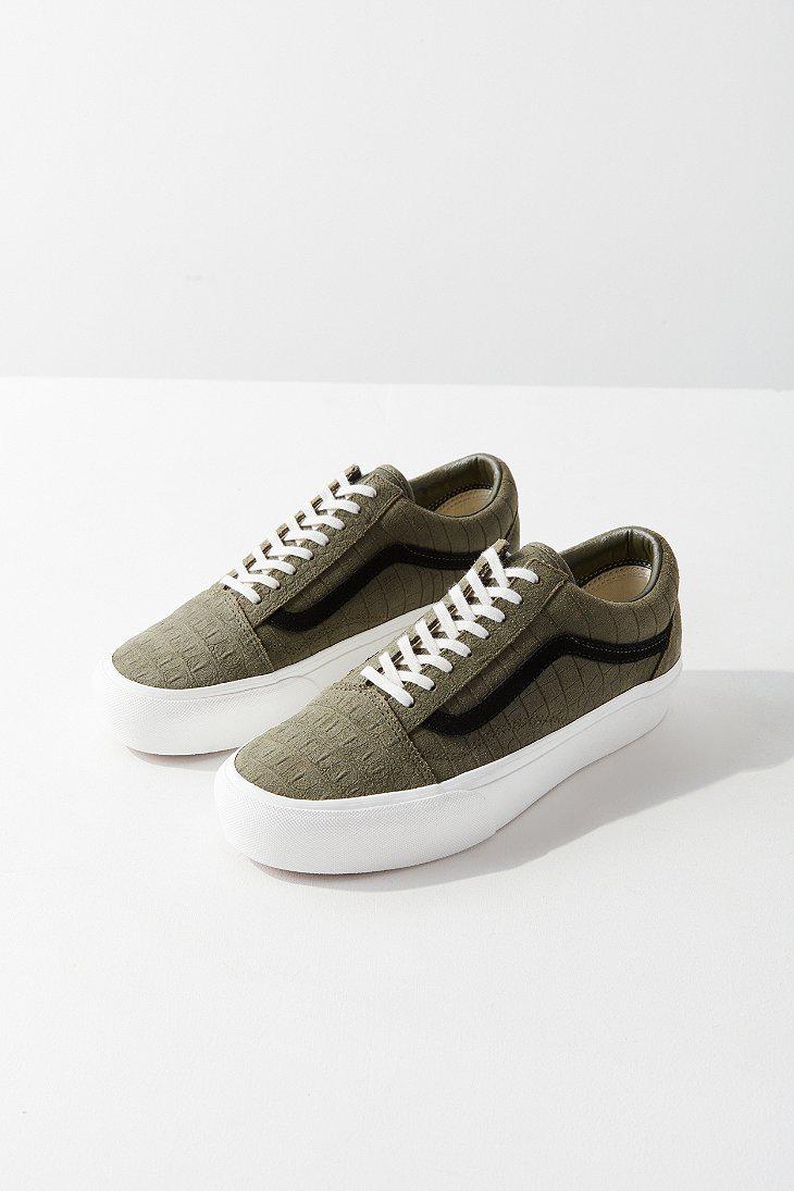 olive green platform vans