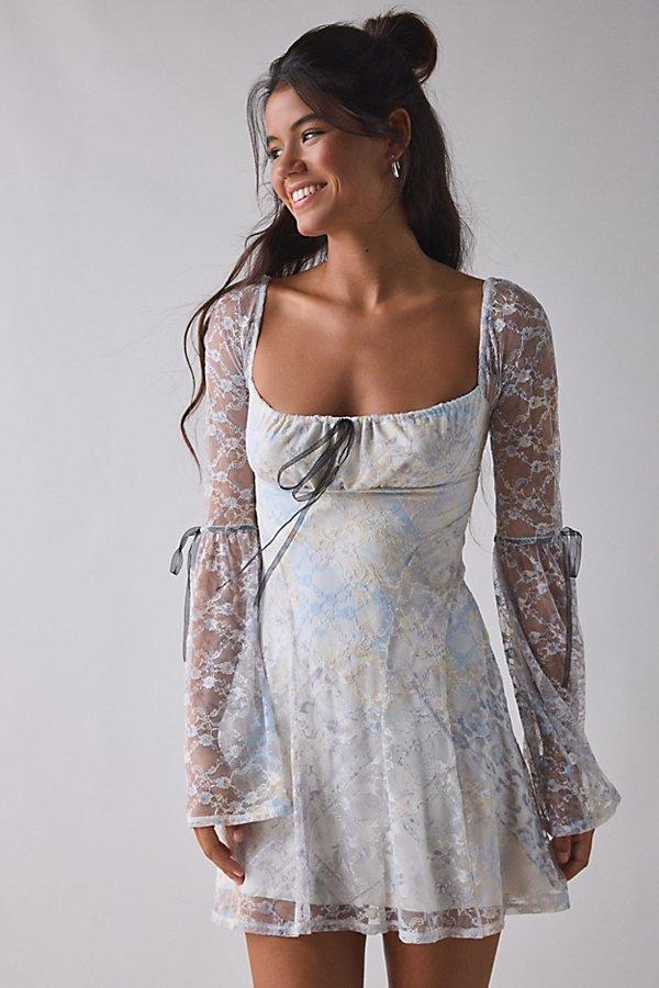 knee length dresses for ladies 21SIX Aurelia Lace Dress in Beige main image 0