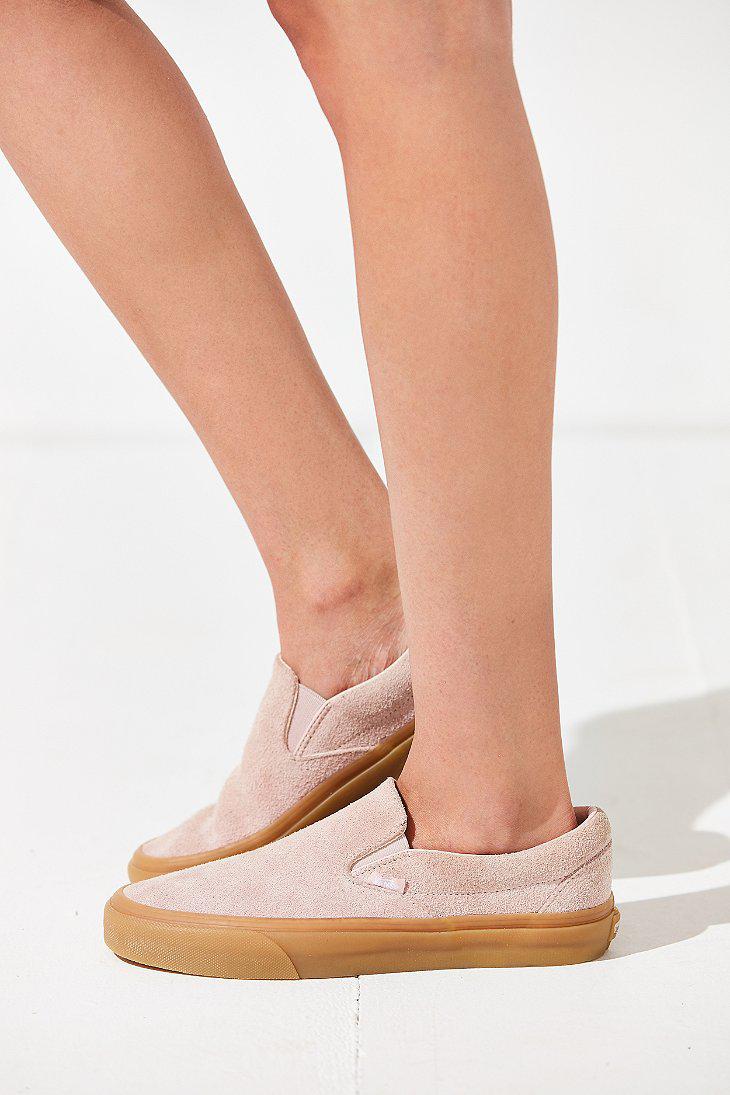 slip on vans fuzzy