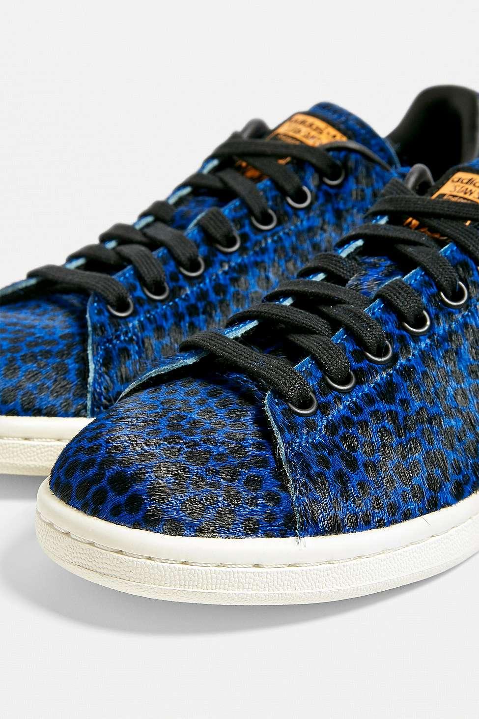 adidas stan smith blue leopard