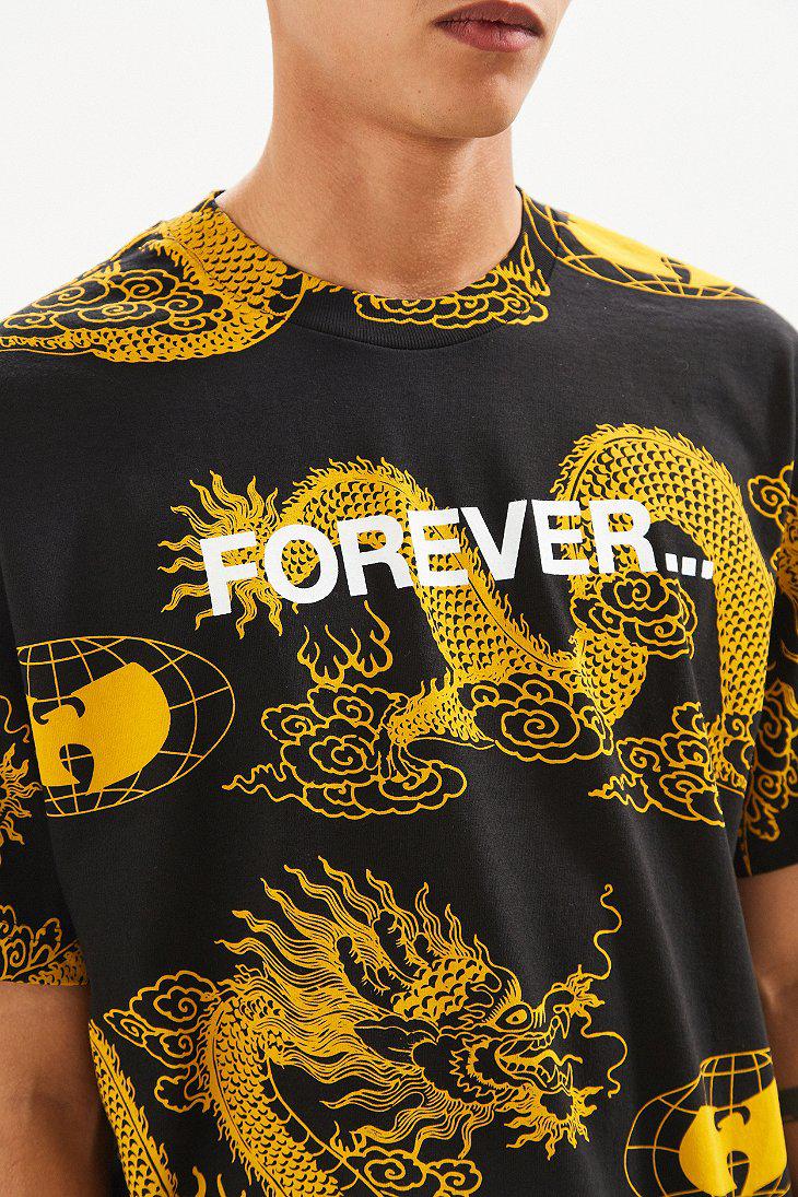 Urban Outfitters Cotton Wu Wear Forever Dragon Tee in Black for Men - Lyst