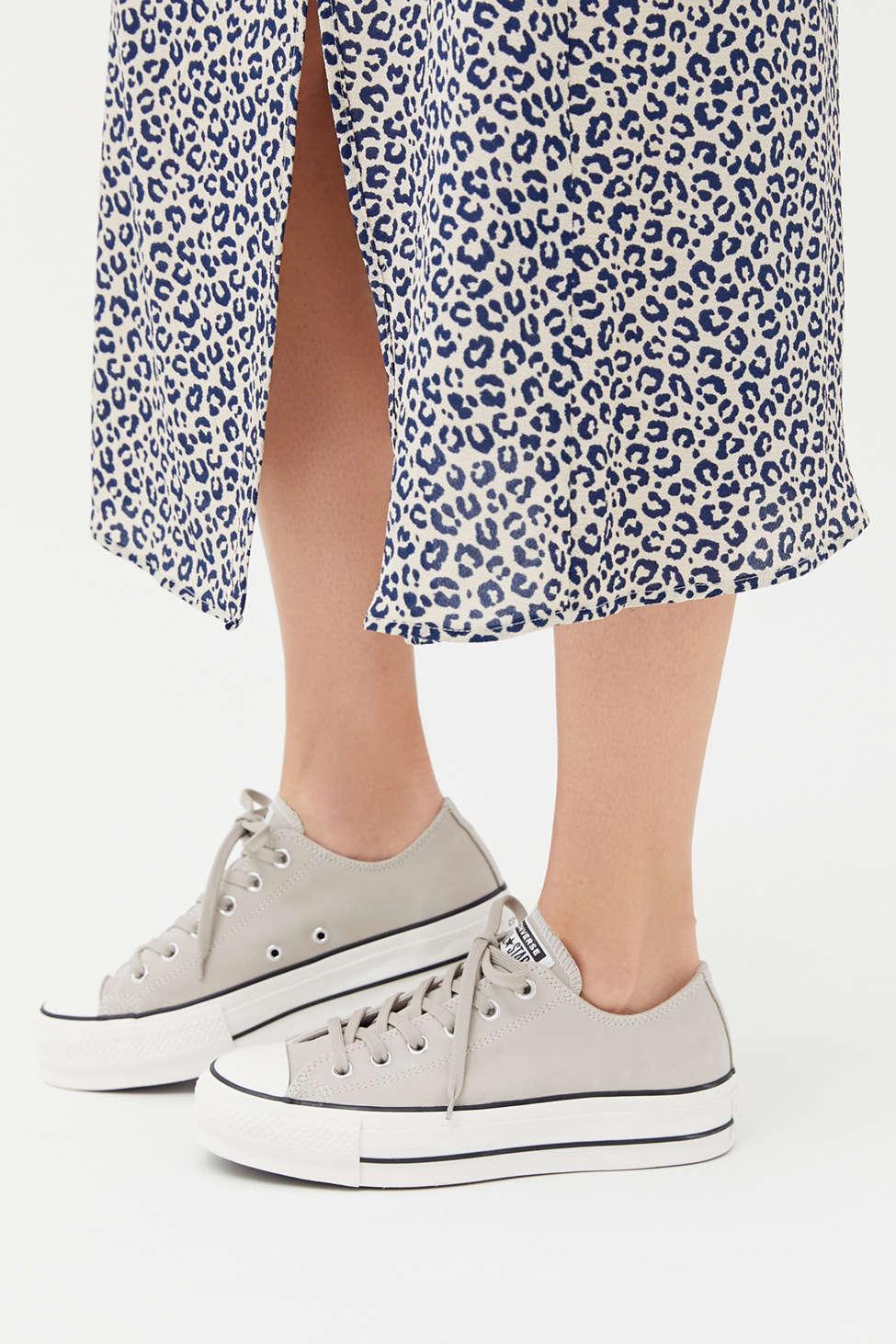 converse leather platform sneakers