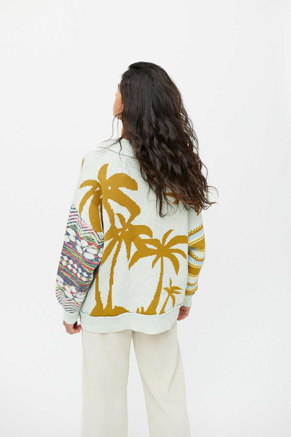 Urban Outfitters Uo Sabrina Palm Cardigan | Lyst