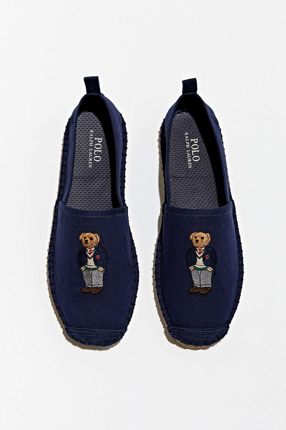 Polo Ralph Lauren Barron Canvas Bear Espadrille Shoe in Blue for Men | Lyst