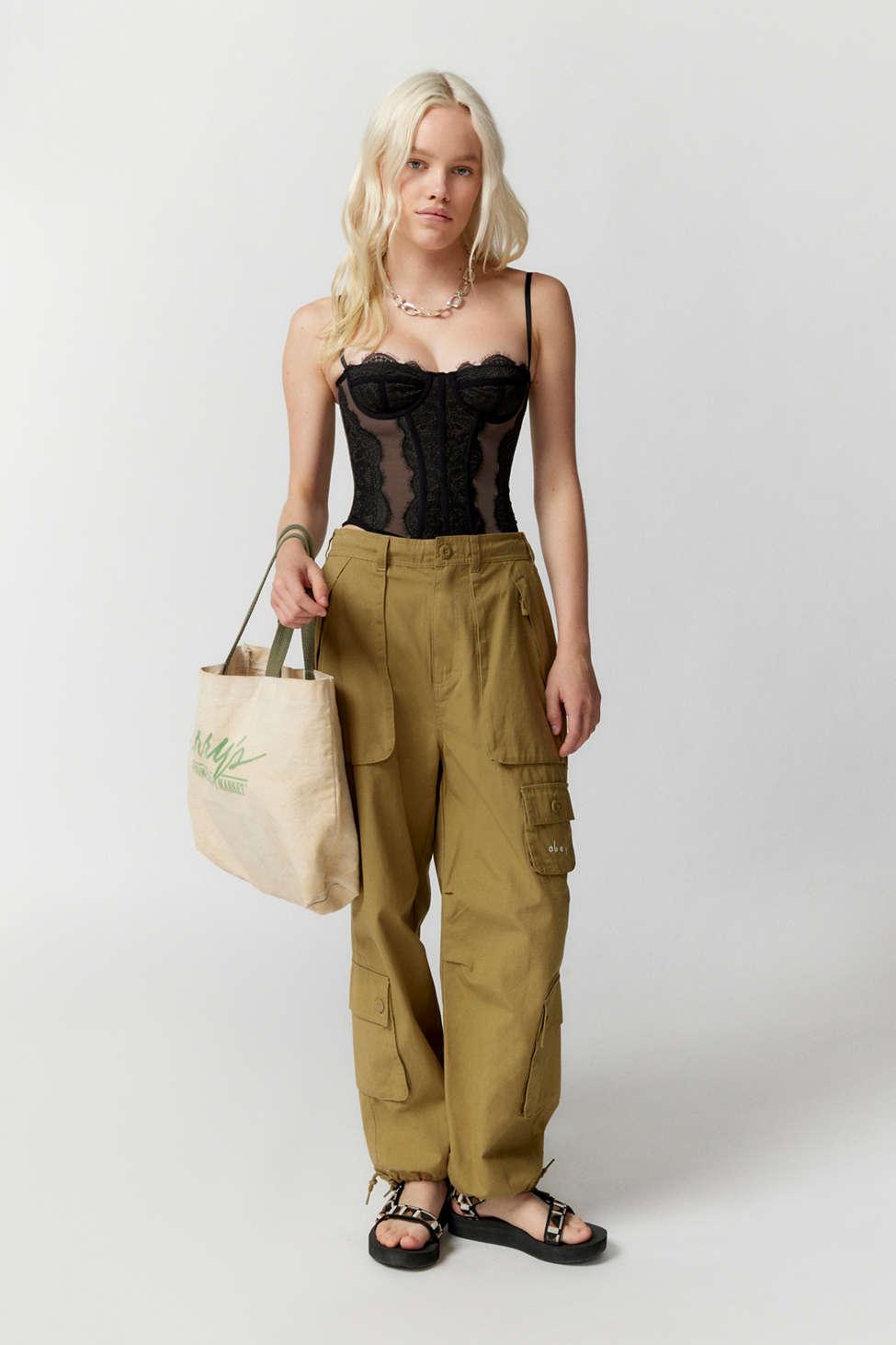 Out From Under Modern Love Lace Corset In Olive Green At Urban Outfitters