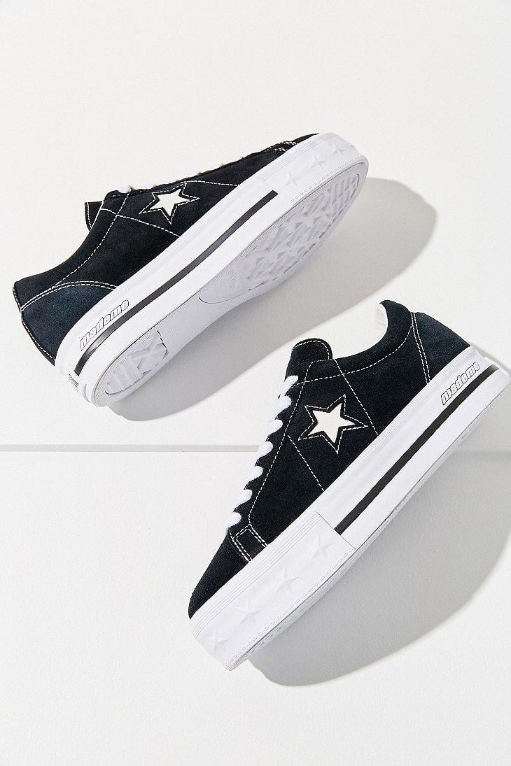 distancia carro jefe Converse Converse One Star X Mademe Suede Platform Sneaker in Black | Lyst