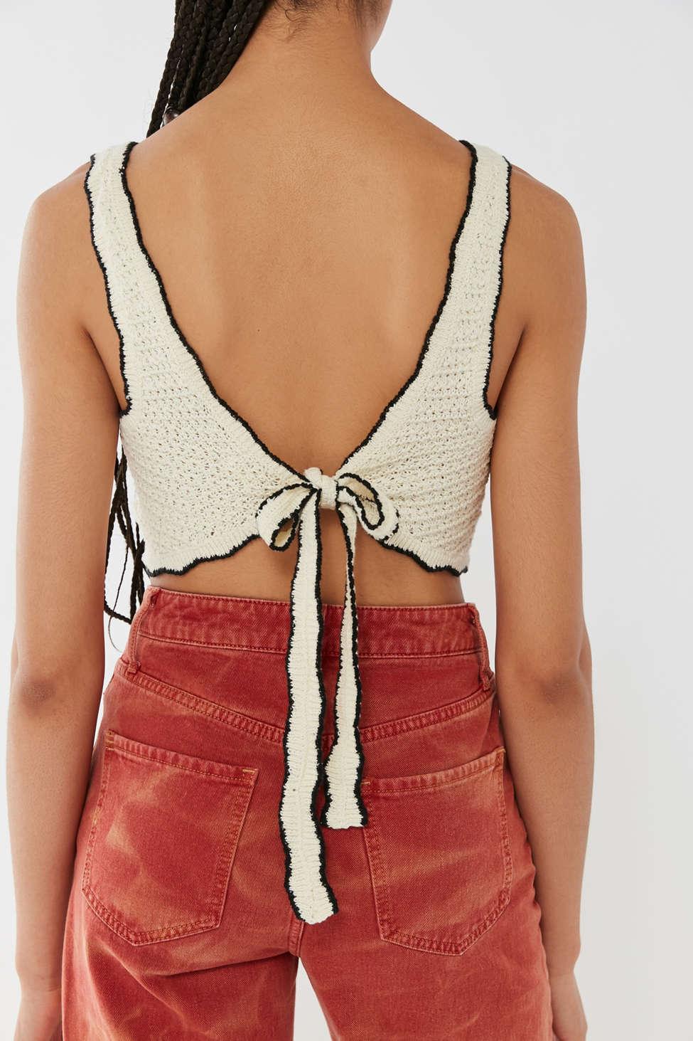 Urban Outfitters Uo Serendipity Crochet Tie-back Tank Top | Lyst
