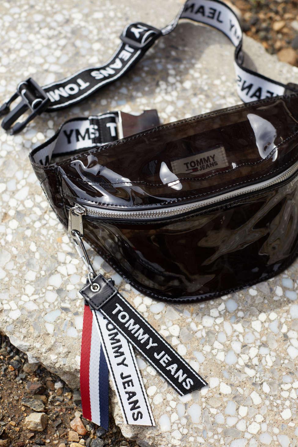 tommy jeans logo tape sling bag