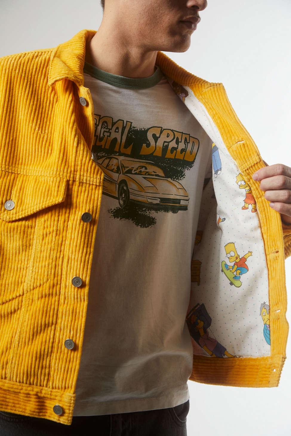 Levi's Denim X The Simpsons Corduroy Trucker Jacket in Yellow for Men | Lyst
