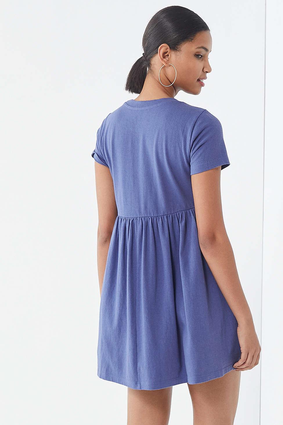 Urban Outfitters Uo Alexa Babydoll T-shirt Dress in Blue | Lyst