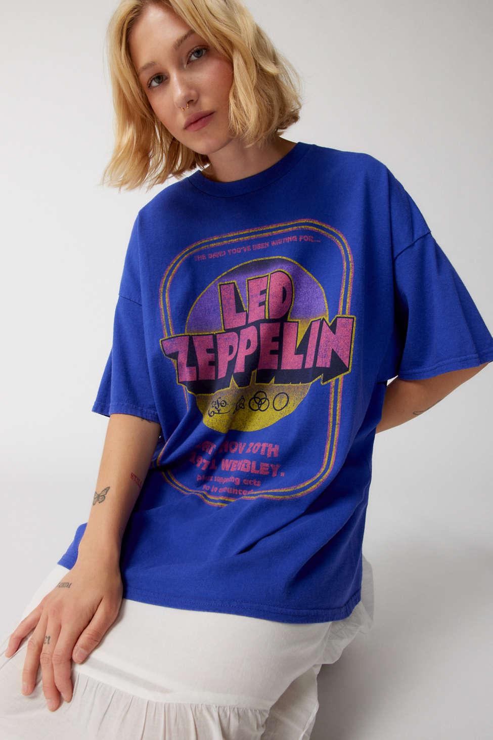 Urban Outfitters Led Zeppelin T-shirt Dress in Blue | Lyst