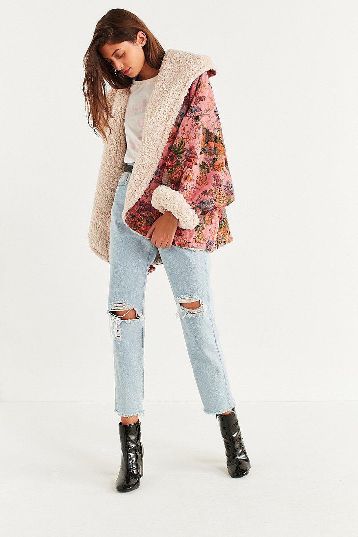 Urban outfitters carmella cozy reversible coat top