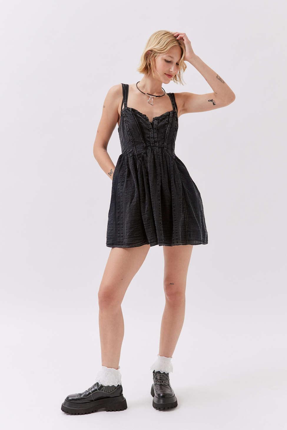 Urban Outfitters Uo Preston Corset Mini Dress in Black Lyst