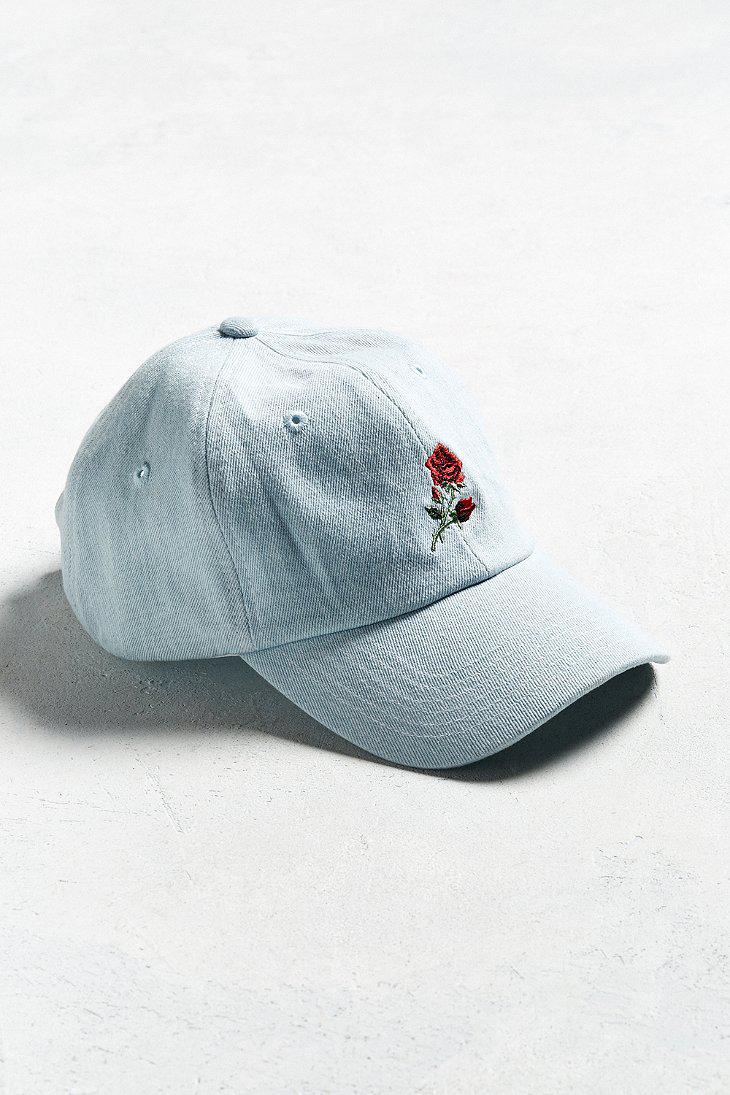 Urban Outfitters Uo Denim Rose Baseball Hat in Indigo (Blue) for Men - Lyst