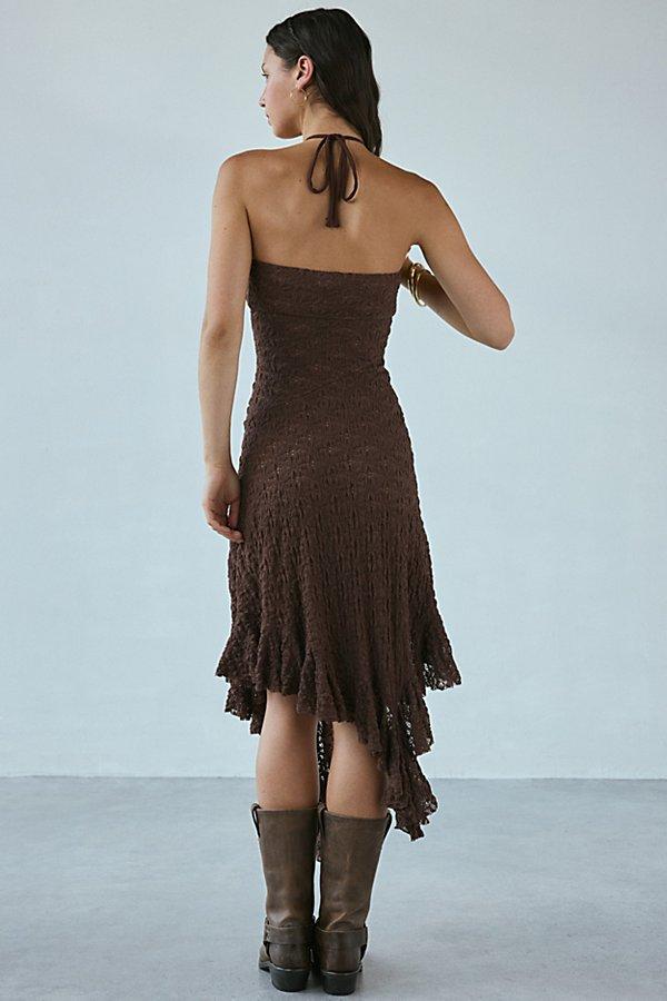 urban outfitters brown lace dress Urban Outfitters Brown Sleeveless Lace Corset Bustier Mini Slip Dress  Brie