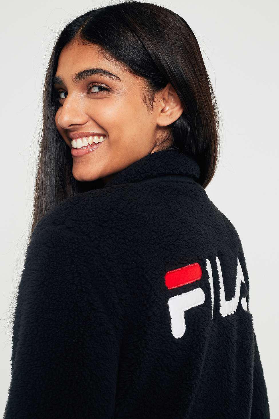 fila teddy jacket black