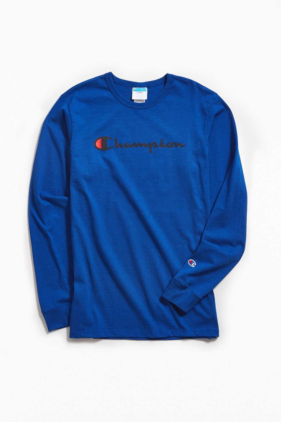 champion script ink long sleeve tee