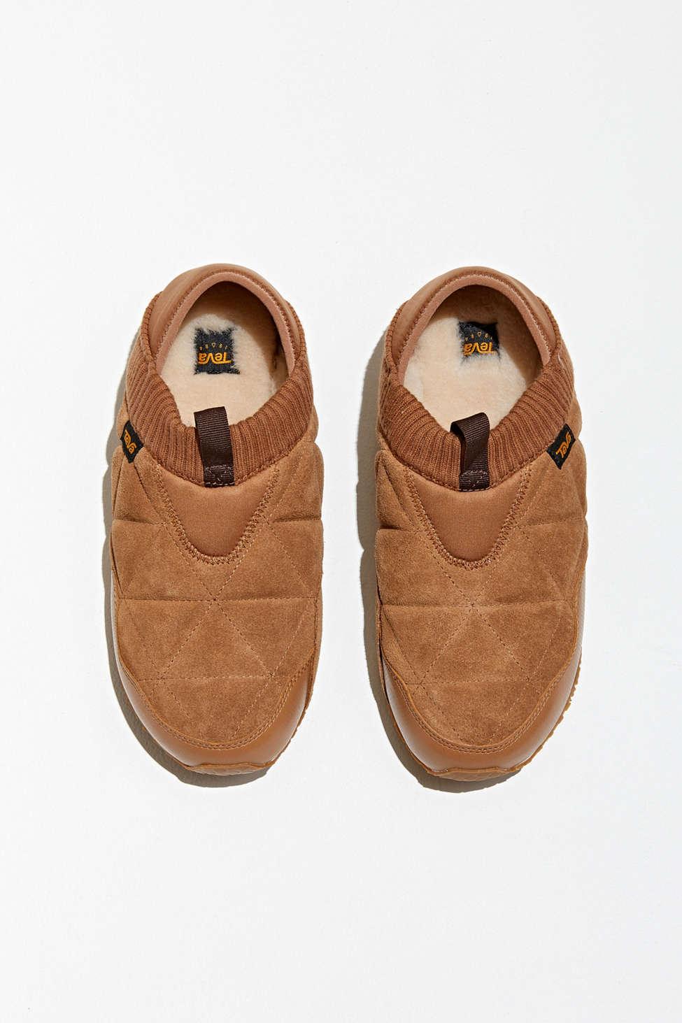 Teva Suede Teva Ember Moc Shearling Slip On Shoe In Brown For Men