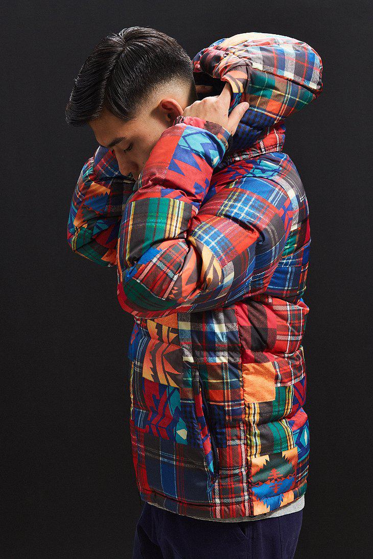 polo patchwork puffer jacket